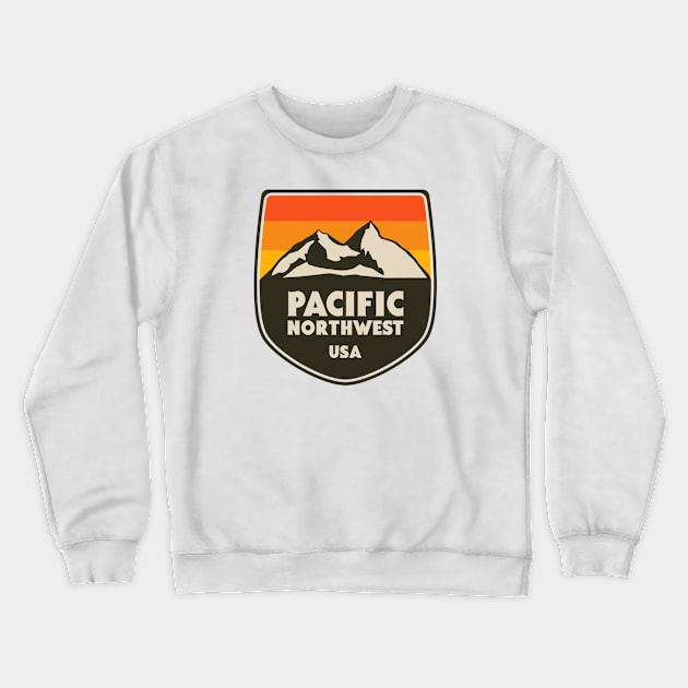 Pacific Northwest Crewneck Sweatshirt by happysquatch